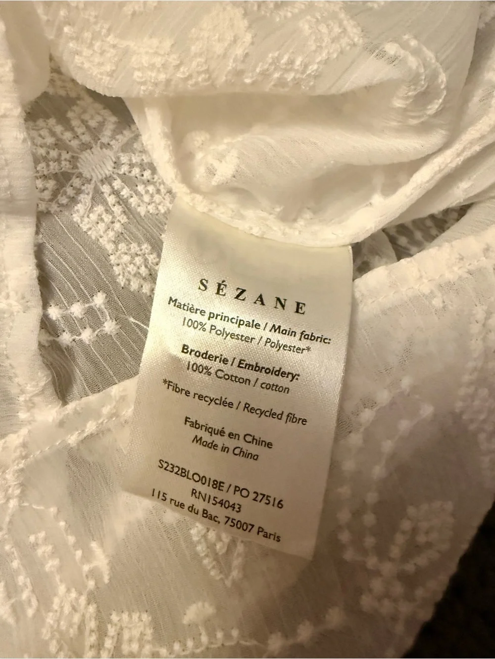 NWT - Sezane Valentine blouse - size 38 or US 6 - Picture 11 of 13